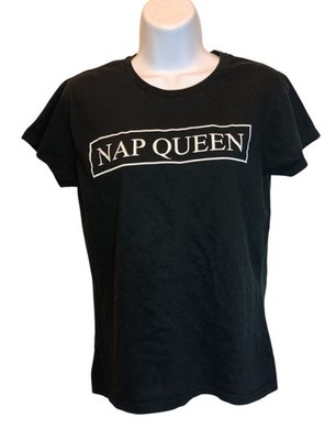 Brisco Brands Nap Queen Women's Black Short Sleeve Shirt Sz. M