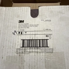 3M (348D) 9 Inch 80 Grit PSA cloth Sanding Discs - Pack of 49