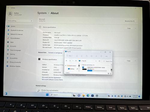 Microsoft Surface Pro 12.3'' Core i5-7300 8GB RAM 128GB SSD Win 11 Pro - Afbeelding 9 van 17