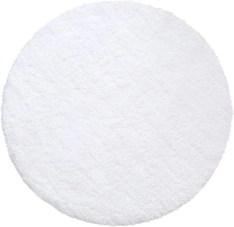 Round white 2024 bath rug