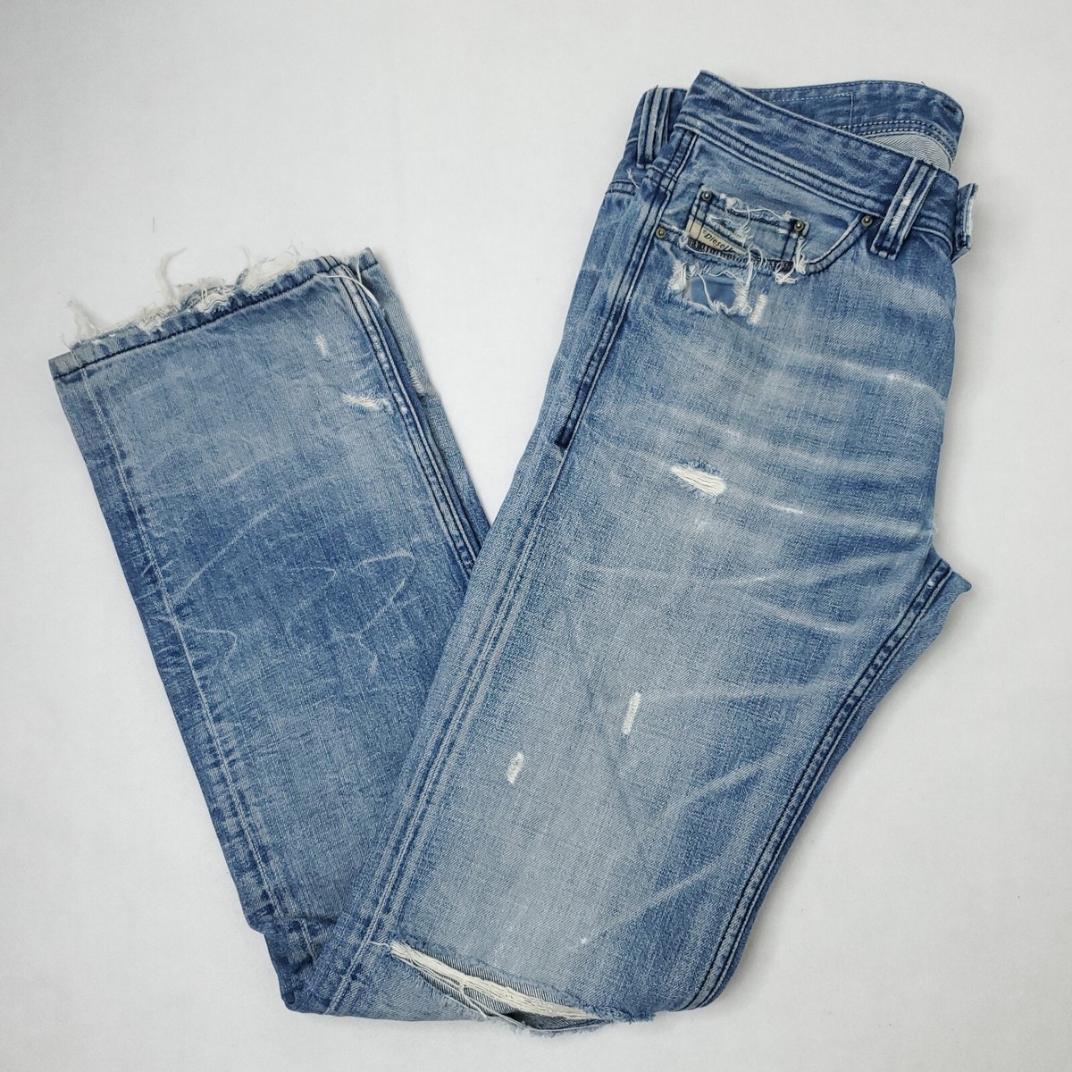 Y2K Diesel Viker-R-Box Distressed Jeans Men 31x32 (32x34) 008F5