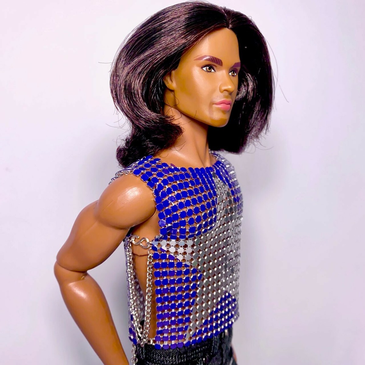 Made for Integrity Toys Homme Monarchs Male Doll Metal Mesh Blue 