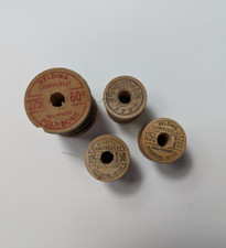 Lot of 4 Vintage Belding Corticelli Wooden Thread Spools