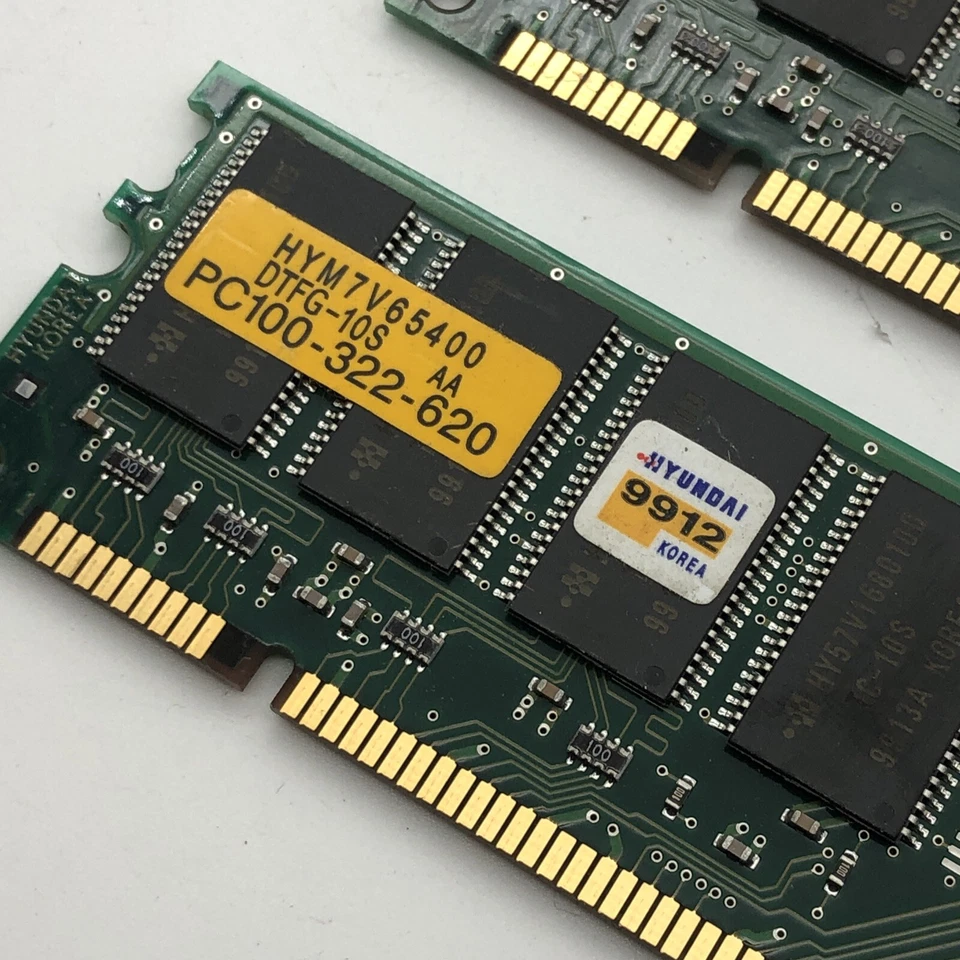 128MB IBM Fru 01K1146 (4) pcs 32MB 168Pin SDRAM DIMM PC100 Memory PC-100 Hyundai - Image 3 of 4