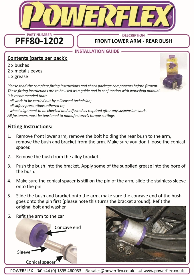 Powerflex Frt Horquilla Inferior Bujes Traseros Para Opel Vectra C 02-08 - Imagen 3 de 4