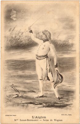 PC THEATRE START SARAH BERNHARDT L'AIGLON SCENE DE WAGRAM (a44936)
