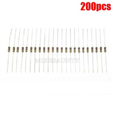 200Pcs Resistors 4K7Ω 4K7 Ohm 4700 Ohm 1/4W 0.25W 5% Cf Carbon Film New Ic cr
