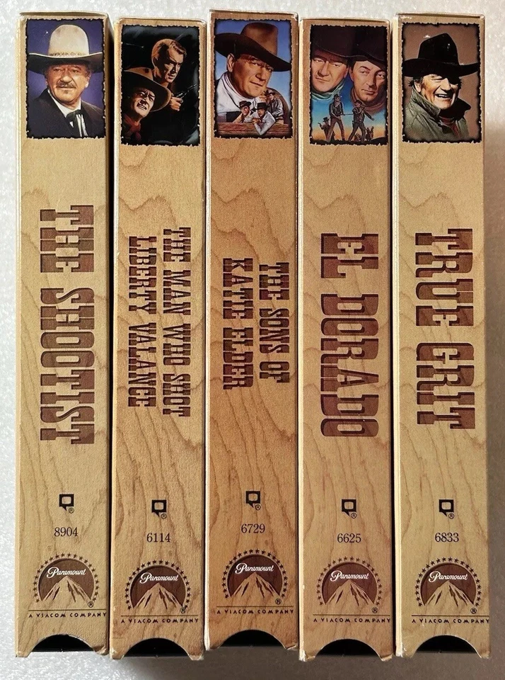 John Wayne Best Of The West 5 VHS Collection Grit Elder Liberty Shootist Dorado - Imagem 2 de 4