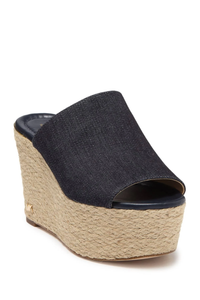 michael kors denim wedge sandals