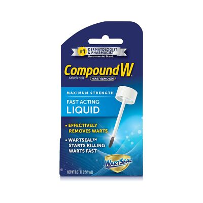 Compound W Strength Formula Fast Acting Liquid Salicylic Acid Wart Remover 9 ML
