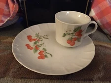 Marischino Toscany Fine China Cherry Cup and Snack Plate Japan