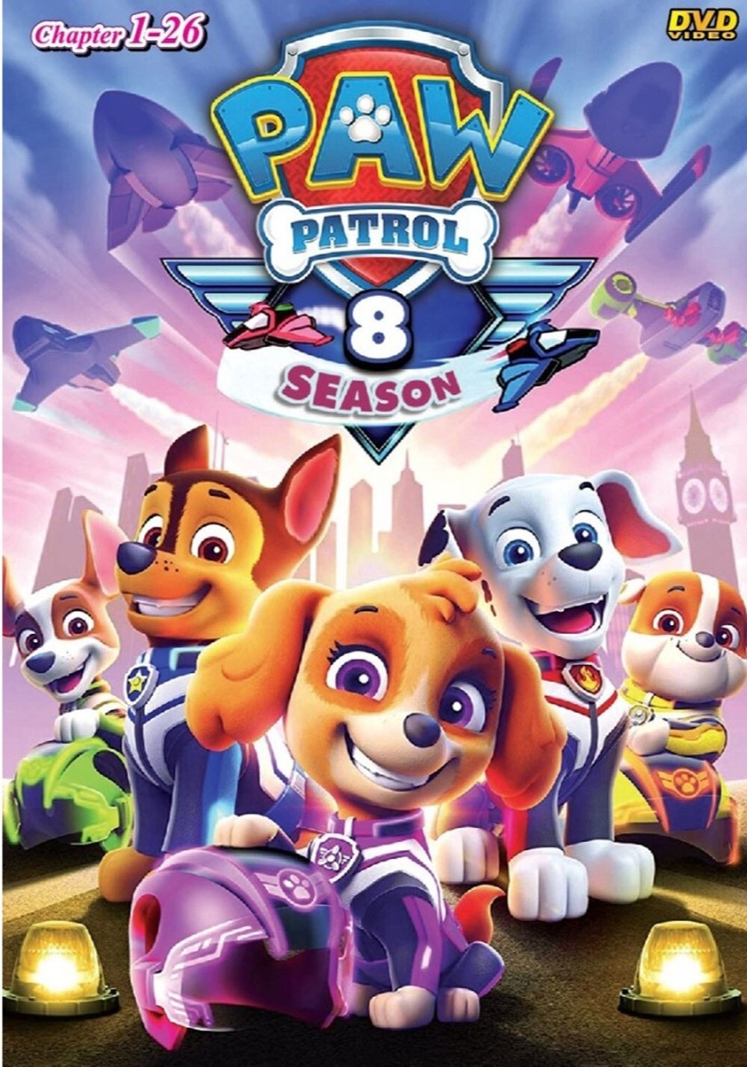 PAW PATROL SEASON 1-8 CHILDREN CARTOON DVD ENGLISH AUDIO REGION