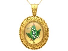 Antique Rock Crystal and 18ct Yellow Gold Pendant/Brooch