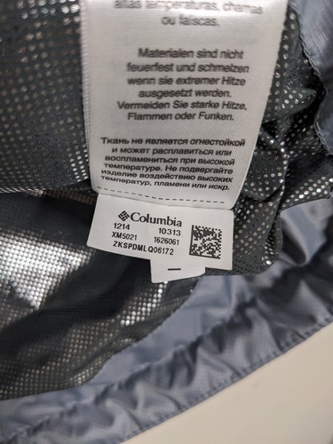 Columbia Full Zip Puffer Jacket Mens 2XL XXL Grey Hiking Omni-Heat Gorpcore - 第 9/15 張圖片