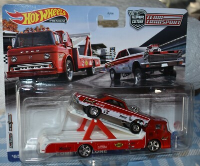 Hot Wheels Team Transporter '65 MERCURY COMET CYCLONE & FORD C-800 # 28 NEW