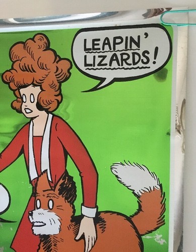 Little Orphan Annie Vintage Blacklight Poster Mylar Pin-up 1970's Flashback - Picture 10 of 12