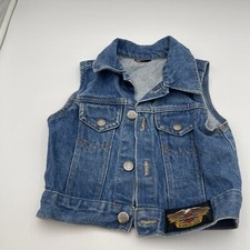 Harley Davidson Children's size 2T Denim Vest Sleeveless Logo Unisex