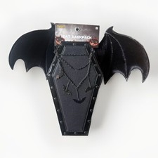 Spirit Halloween Bat Backpack Gothic Winged Coffin Vampire Bag