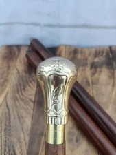 Wooden Black Plane Walking Stick with Solid Brass Knob Head Handle AntiqueCane