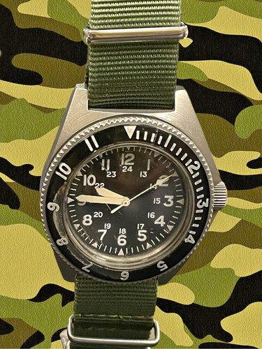 RARE BENRUS TYPE II CLASS B MIL-W-50717 MILITARY MENS DIVE WATCH 