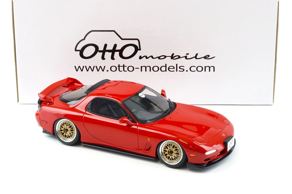 1:18 OTTO mobile OT1062 Mazda RX7 Khyzyl Saleem Tuners Red 2020 - Photo 2/4