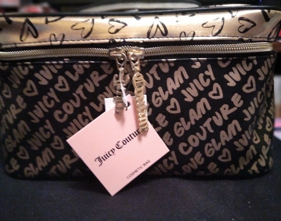 Juicy Couture Gold ,Black Metallic Makeup Bag,Soft Case* NWT * | eBay