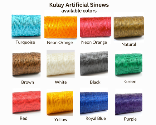 Kulay Yellow Artificial Sinew Waxed Flat Polyester Thread, Sinue, 300 yards - Picture 8 of 8