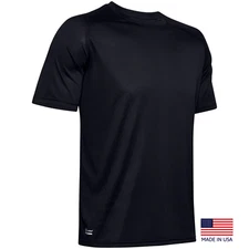 Under Armour USA MADE Black Tac Tech Polyester Tactical T-Shirt 1351774
