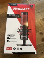 New Hyperx Quadcast Red Black Rouge Usb Microphone Pc Mac Ps5 Ps4 Streaming