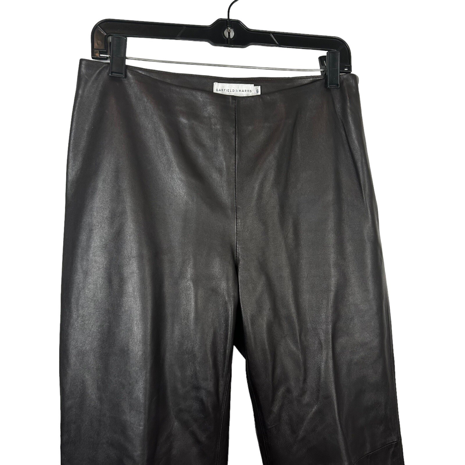 Garfield&Marks Genuine Leather Pants srraight leg Lin… Gem