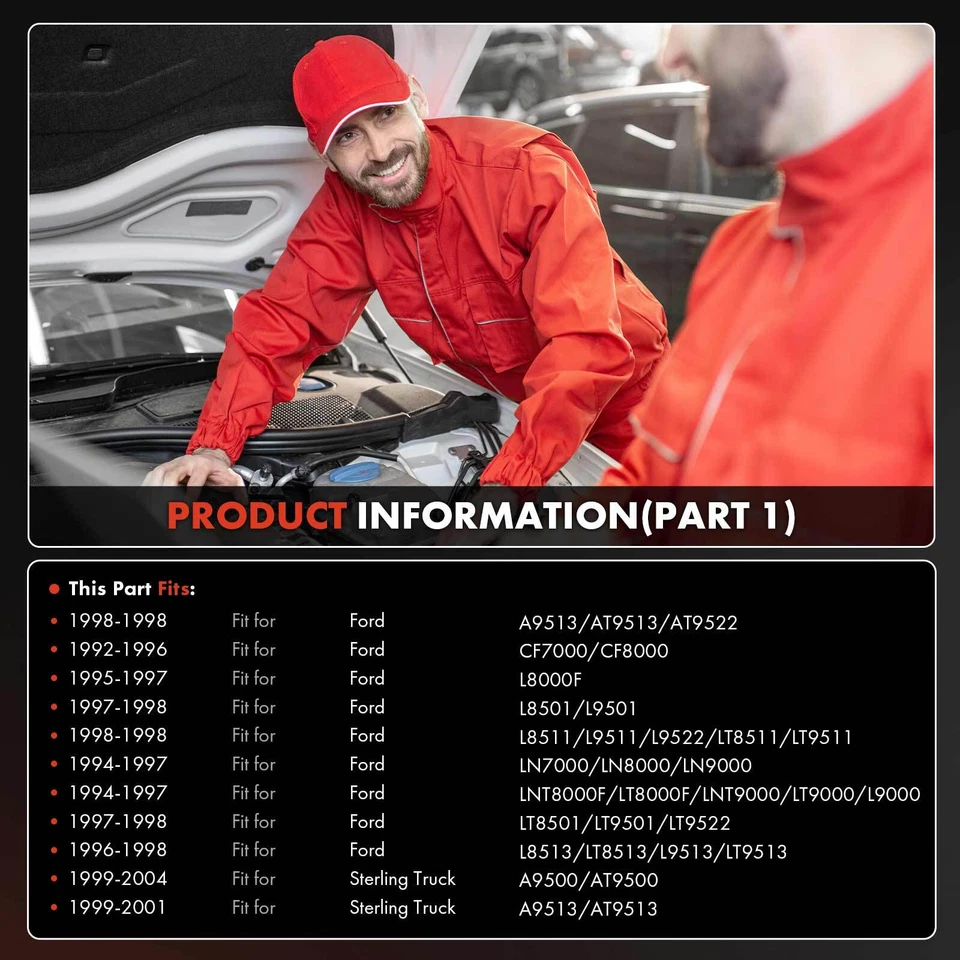 Compresor de aire acondicionado con embrague para camioneta Ford A9513 CF7000 LT8513 Sterling 1999-2004 Foto 2 de 4