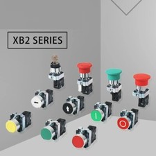 22mm Push Button Switch Mushroom Head Emergency Stop Key Rotary Momentary NO NC