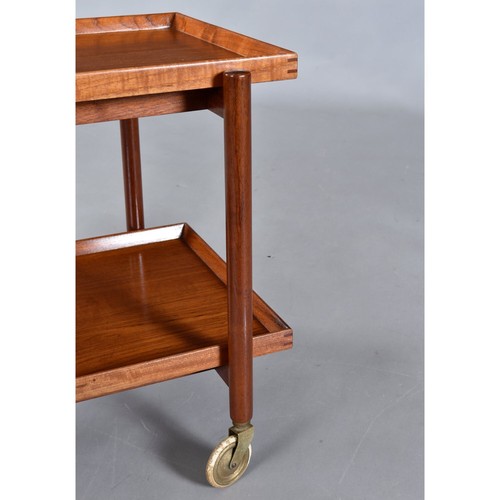 Poul Hundevad for Domus Mid Century Danish Teak Expanding Serving Bar Cart - Picture 8 of 13