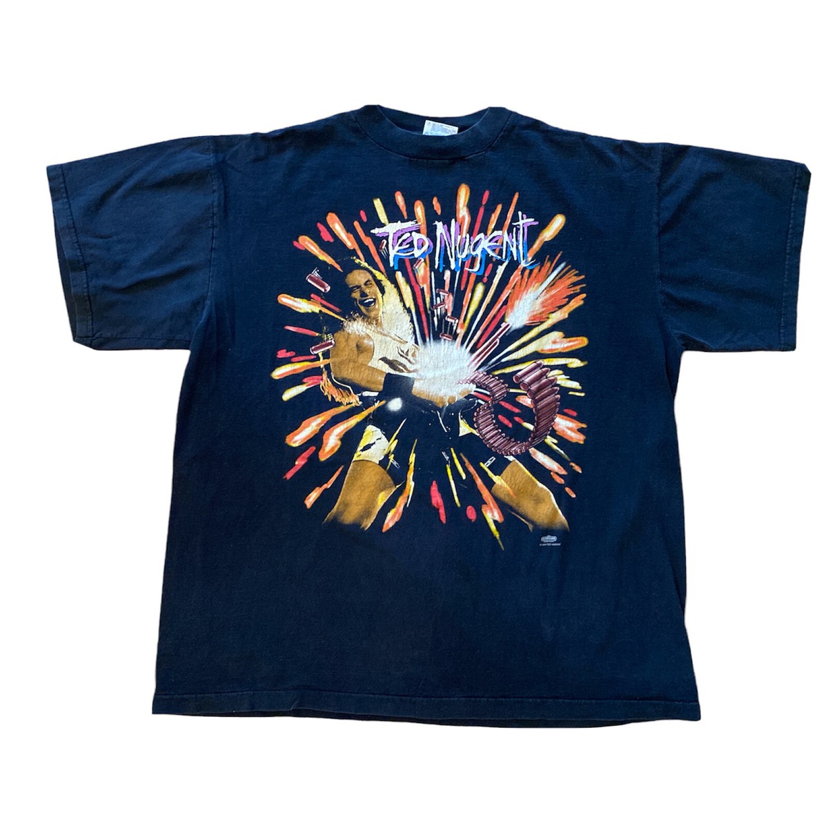 Vintage Ted Nugent Tee T-Shirt 1995 Tour Spirit of the Wild USA