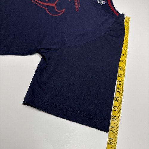 Houston Texans Logo Majestic Cool Base Short Sleeve T-Shirt Mens XL Blue - Picture 7 of 13