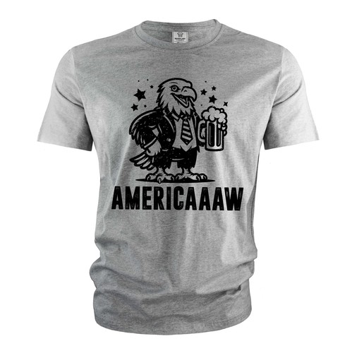 T-shirt uomo 4 luglio USA Americaw US patriottic T-shirt Eagle Caw camicia - Foto 4 di 7