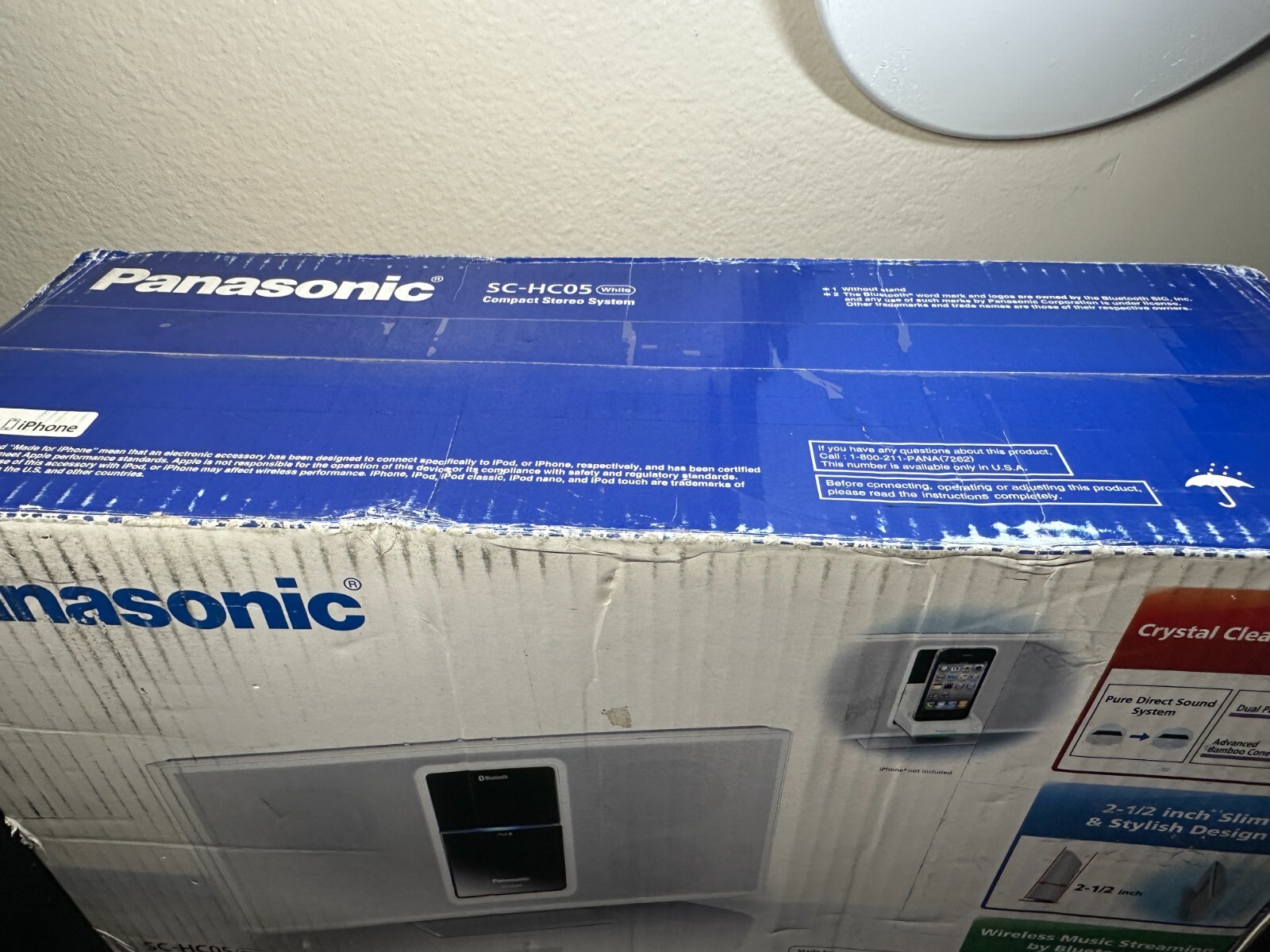 NEW Panasonic SC-HC05 iPod Dock Stereo System - WHITE