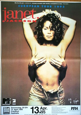 JANET JACKSON 1995 FRANKFURT - orig. Concert Poster - Konzert Plakat - DIN A1 xx