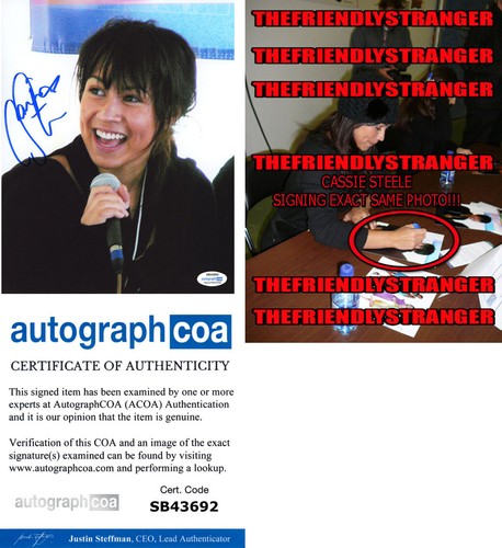 Cassie Steele signed Autographed 8x10 Photo DEGRASSI a EXACT PROOF Manny ACOA