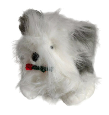 Fiesta Sheepdog Valentines Rose Plush Soft Stuffed Toy Dog Old English 11.5''