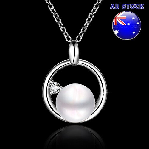 Wholesale 18K White Gold Filled Circle Seashell Pearl Pendant eBay