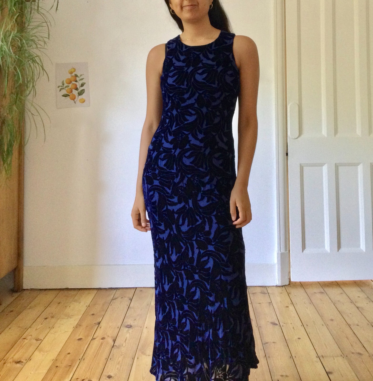 Vintage 90s Patsy Seddon Silk Blend Devore Dress … - image 3