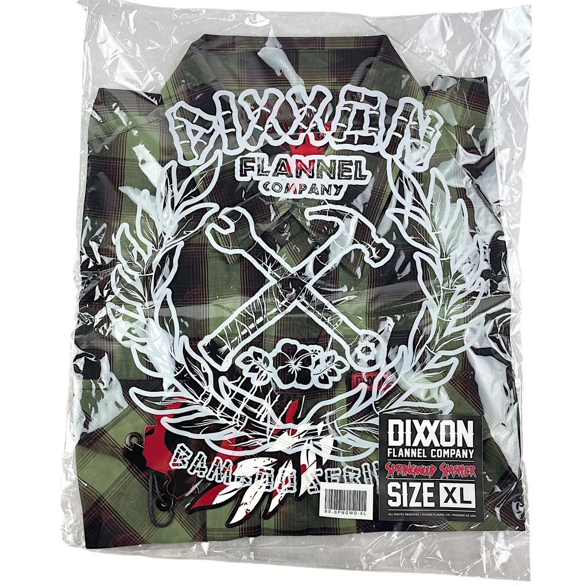 DIXXON Flannel The Springwood Slasher Men's XL Bamboo Shirt Horror