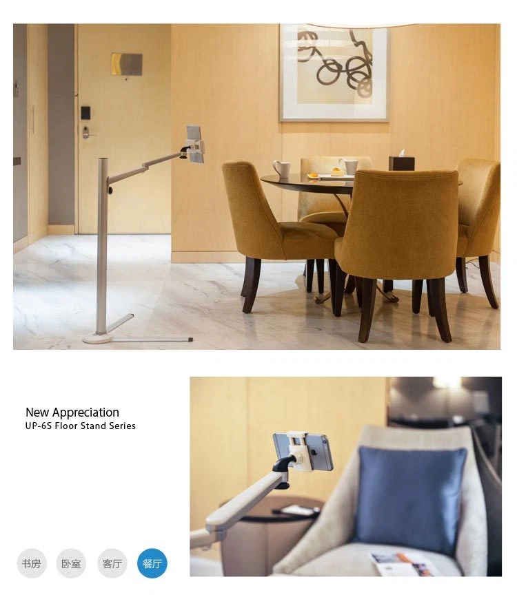 Height adjust lecture netflix bed stand fr IPAD Pro//tablet/MS Surface-Silver - Image 4 of 4