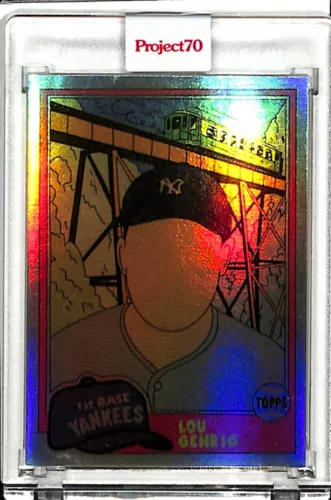 2021 TOPPS PROJECT 70 #669 - LOU GEHRIG BY FUCCI -  RAINBOW FOIL 58/70
