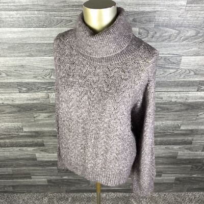 OLD NAVY Turtleneck Long Sleeve Mauve Pullover Knit Sweater Women's Size  Large