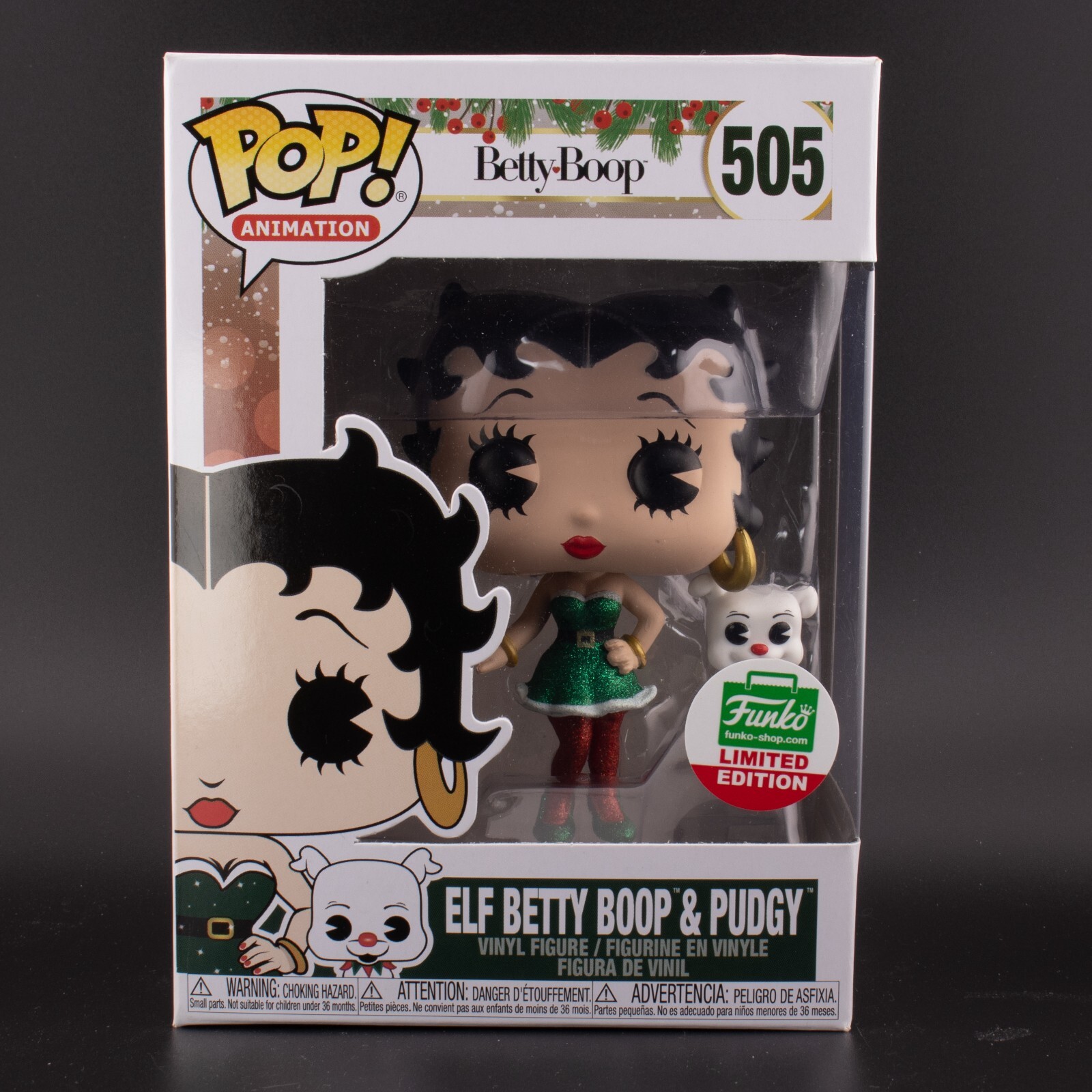 Funko Pop! Betty Boop - Elf Betty Boop &Amp; Pudgy #505 - Funko Shop Limited Edition