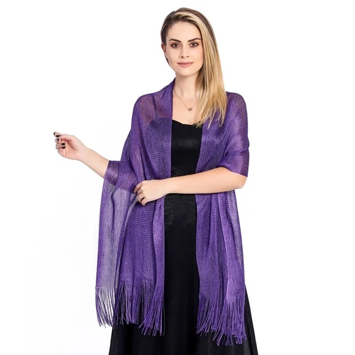 Shining Soft Shawl Tassel Lace Dance Wedding Party Evening Dress Lady Shawl - Picture 17 of 43