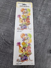 VINTAGE SUZY'S ZOO Sticker Pack New Sealed Happy Birthday 9593 4 Stickers 28