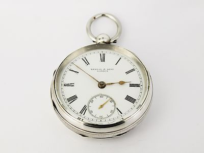 Englische Taschenuhr Kendal & Dent in Silber!